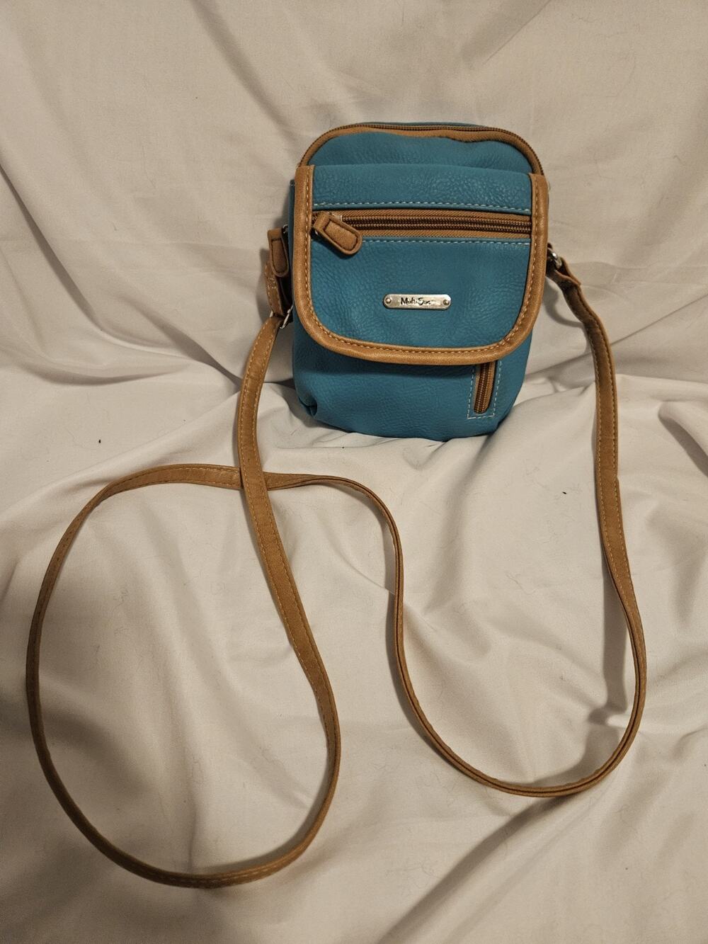 MultiSac Everest Mini Crossbody Teal/Brown Purse